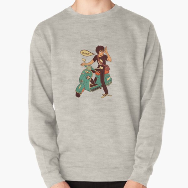 Nico di Angelo on a Vespa Ciao Pullover Sweatshirt