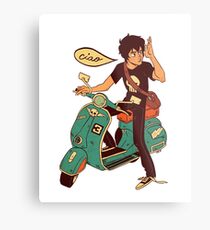 Nico di Angelo on a Vespa Ciao Metal Print