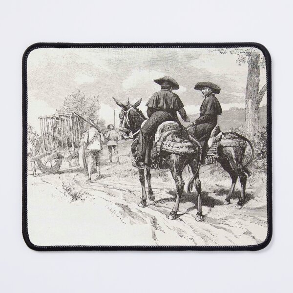 Item preview, Don Quixote in captivity vintage illustration designed and sold by Vintage Designs +.