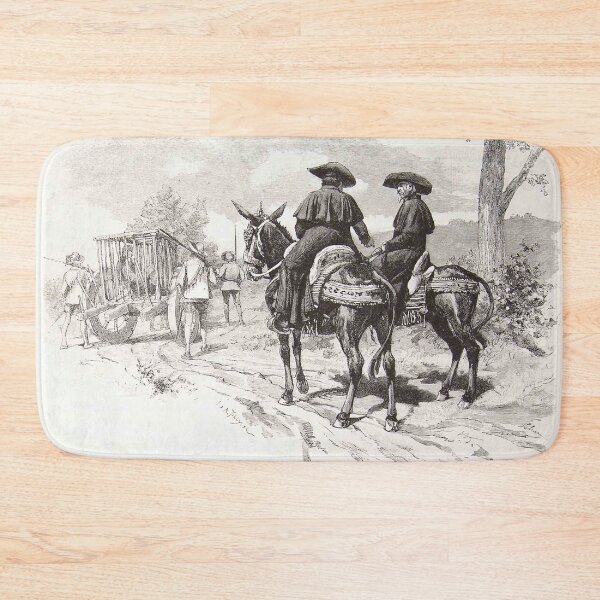 Item preview, Don Quixote in captivity vintage illustration designed and sold by Vintage Designs +.