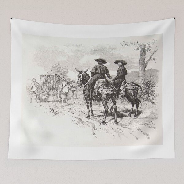Item preview, Don Quixote in captivity vintage illustration designed and sold by Vintage Designs +.
