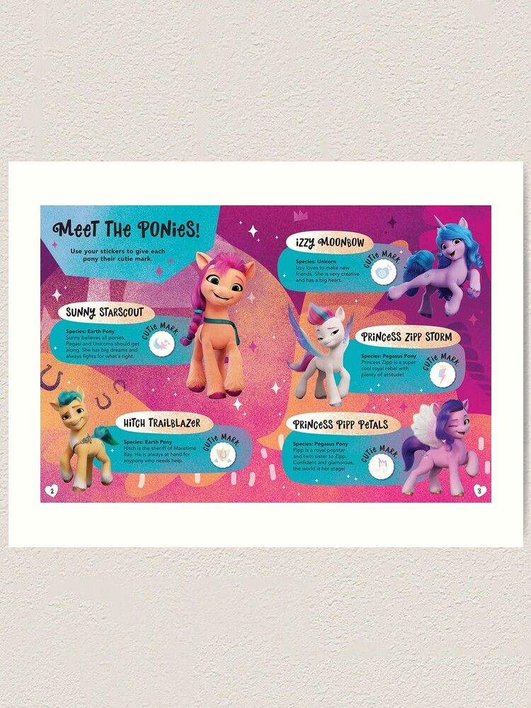 Meet the characters of My little pony a new generation (2021) Art Print