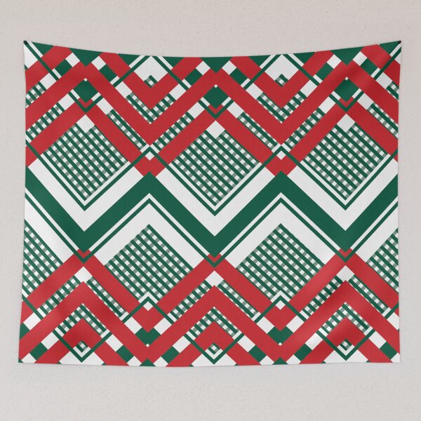 Item preview, Red and green zig zag pattern designed and sold by BLMcreations.