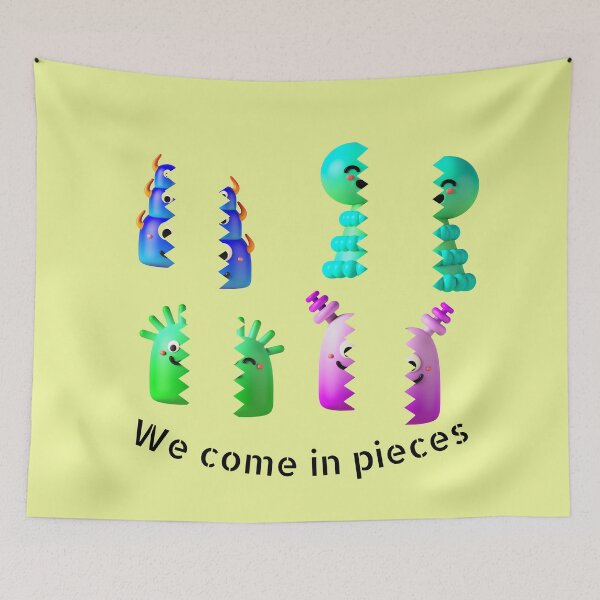 Item preview, Funny Aliens quotes - We come in pieces designed and sold by CCC2021.