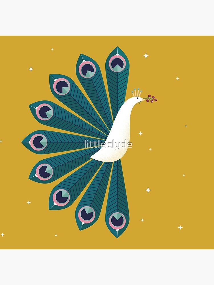 Ornamental Peacock on Gold by littleclyde