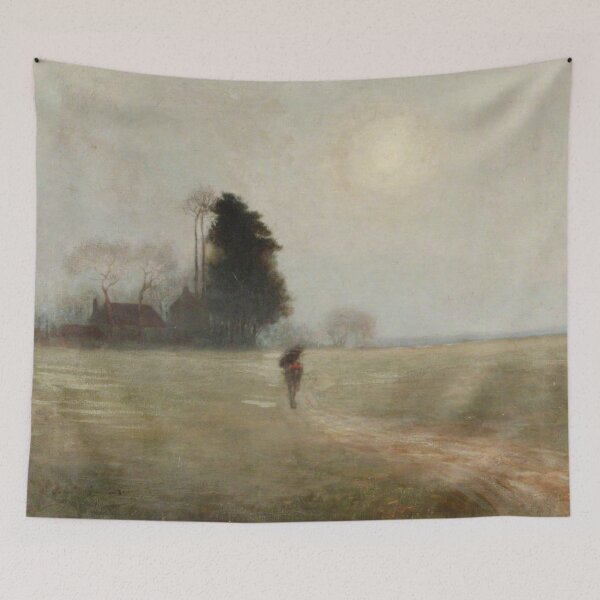 Item preview, Man Crossing a Field at Dusk - Benjamin Haughton designed and sold by Vintage Designs +.