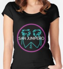 San Junipero Logo Women's Fitted Scoop T-Shirt