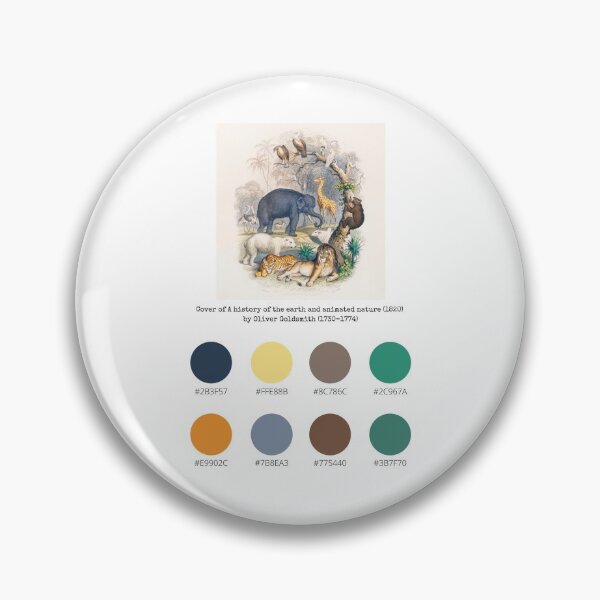 Item preview, Colour Palette of Cover of A history of the earth and animated nature (1820) by Oliver Goldsmith (1730-1774) designed and sold by CoffeewithAnh.