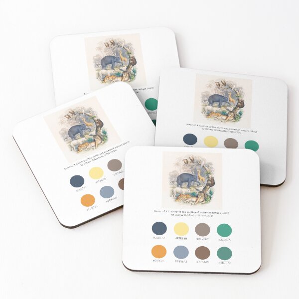 Item preview, Colour Palette of Cover of A history of the earth and animated nature (1820) by Oliver Goldsmith (1730-1774) designed and sold by CoffeewithAnh.