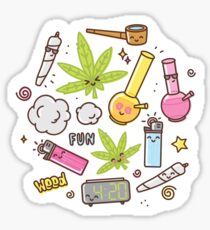 Kawaii marijuana / Cute weed Sticker