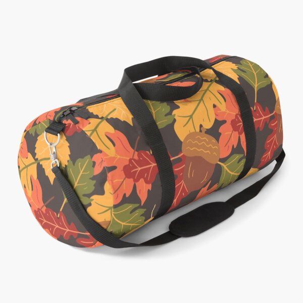 Autumn leaves and acorn pattern fall colors autumn vibes Duffle Bag