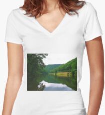 Berwind Lake Women's Fitted V-Neck T-Shirt