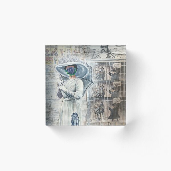 Rene Magritte Corona Set 1 of 3 Acrylic Block