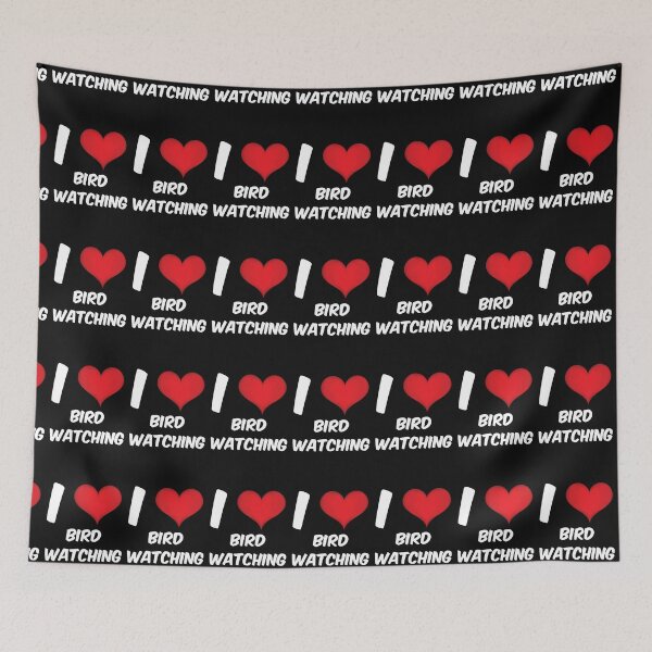 Item preview, I love birdwatching Big Red Love Heart designed and sold by Click-Like.
