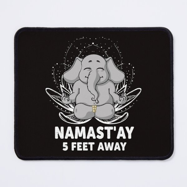 Item preview, Elephant Yoga Namastay 5 Feet Away designed and sold by verdecuddly.