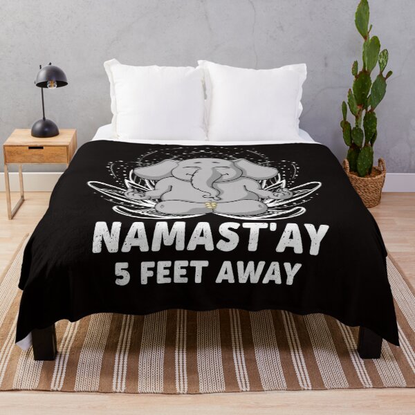 Item preview, Elephant Yoga Namastay 5 Feet Away designed and sold by verdecuddly.