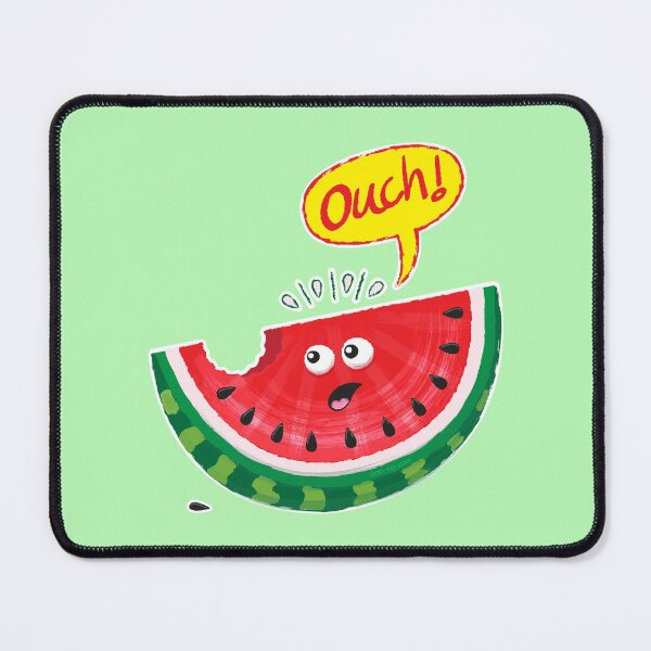 Item preview, Piece of watermelon expressing pain after a bite designed and sold by Zoo-co.