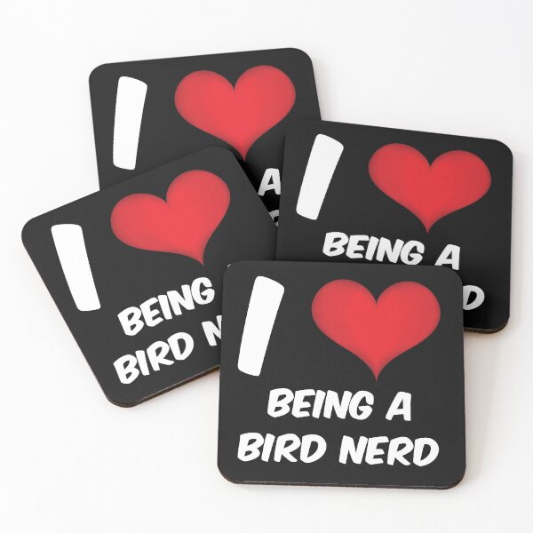 Item preview, I love being a bird nerd - Bird watching Big Red Love Heart designed and sold by Click-Like.