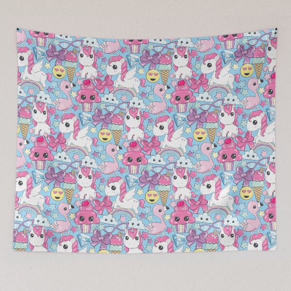 Item preview, Cute Unicorn Cupcake Pattern, Unicorn Cupcake Pattern, Cupcake Pattern, Unicorn, Cupcake designed and sold by graphic-genie.