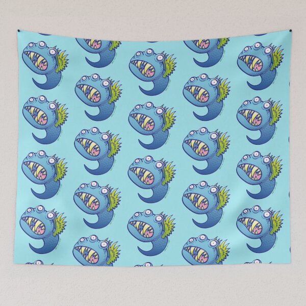 Item preview, Terrific winged little blue monster designed and sold by Zoo-co.