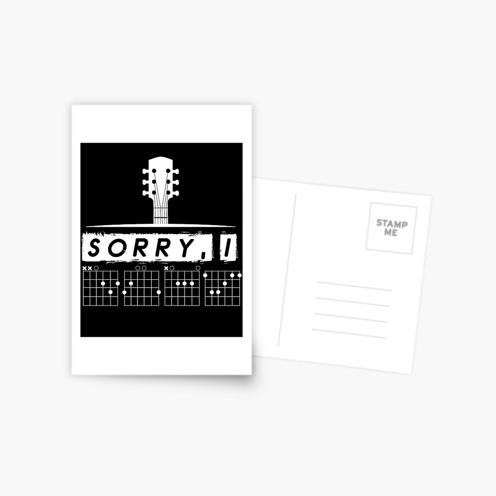 Sorry I-DGAF Funny Hidden Message Guitar Chords For Lover T-Shirt,Funny  Musician Short  Poster for Sale by Djikou