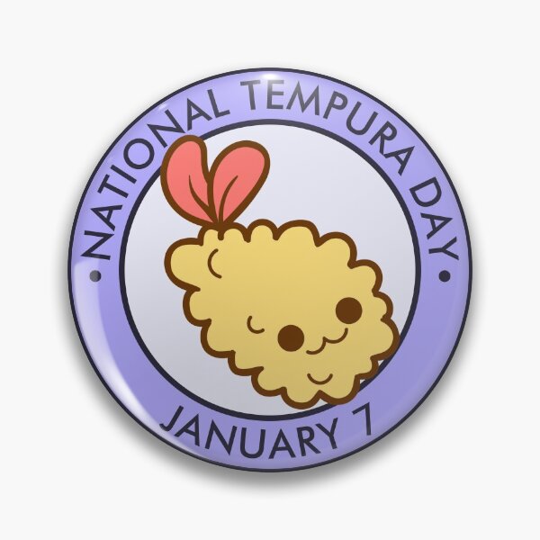 Item preview, National Tempura Day, kawaii shrimp tempura  designed and sold by HolidayBug.