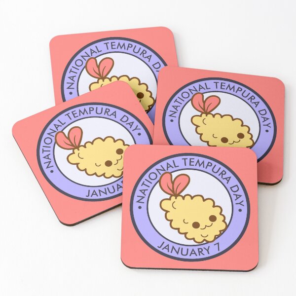 Item preview, National Tempura Day, kawaii shrimp tempura  designed and sold by HolidayBug.