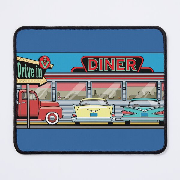 Item preview, V8 Diner Illustration designed and sold by candc-retro.