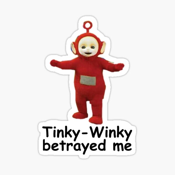 Teletubbies Funny Cursed Meme Sticker