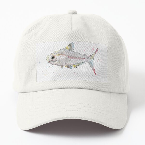 Splatter Paint X-Ray Tetra Watercolour Illustration Dad Hat