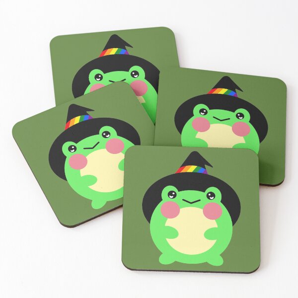 Item preview, Frog In A Subtle 6 Color Pride Witch Hat designed and sold by Jelly Turnip.
