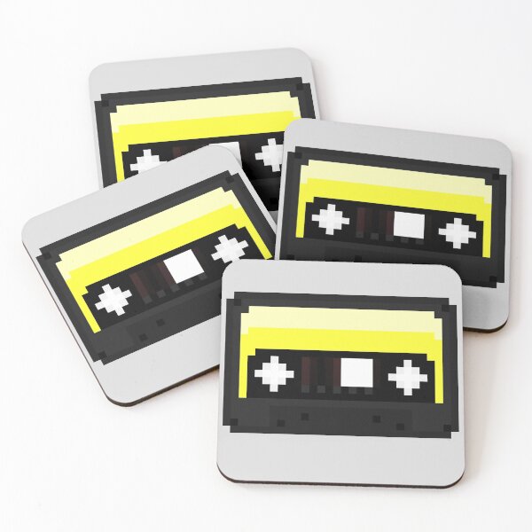 Item preview, Yellow Pixel Cassette Tape designed and sold by rin3d .