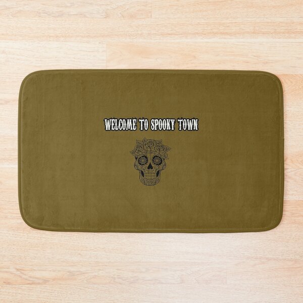 Item preview, horror skull themed _quot_welcome to spooky town _quot_  Essential  designed and sold by PixyApparel.