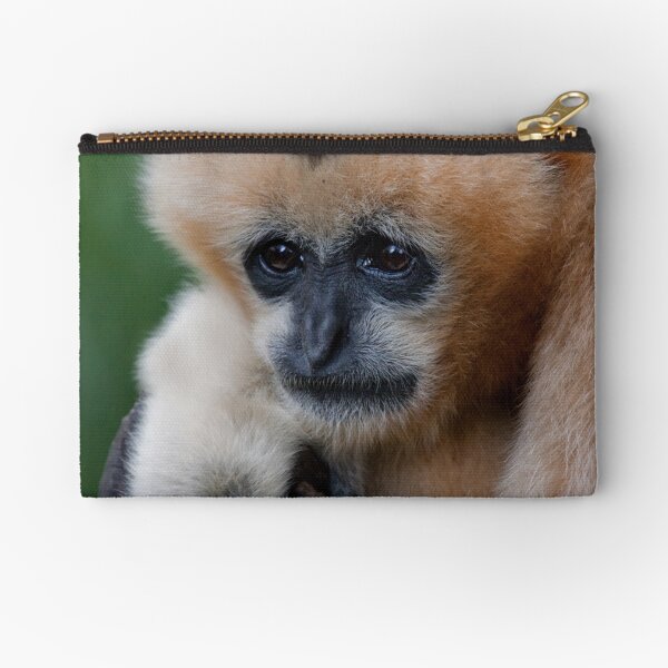 White Cheeked Gibbon Zipper Pouch