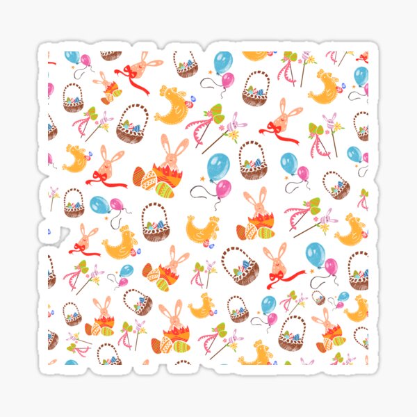 Easter celebration pattern Sticker