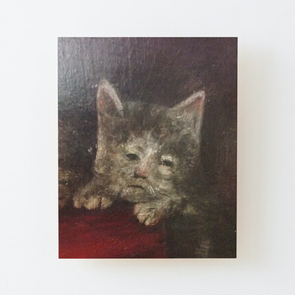 Medieval Cat Wood Mounted Print