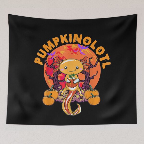 Item preview, Halloween Axolotl Salamander Pumpkin designed and sold by JImmieMGregor.