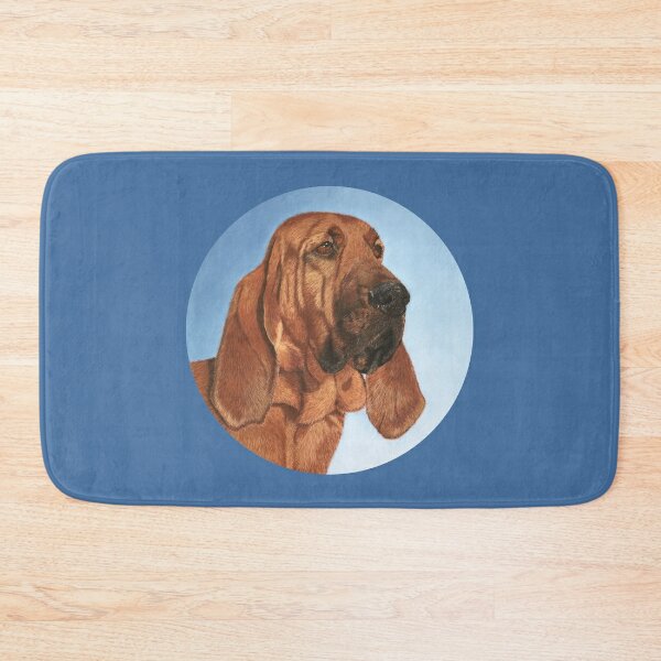 Bloodhound portrait, chien de Saint-Hubert Bath Mat