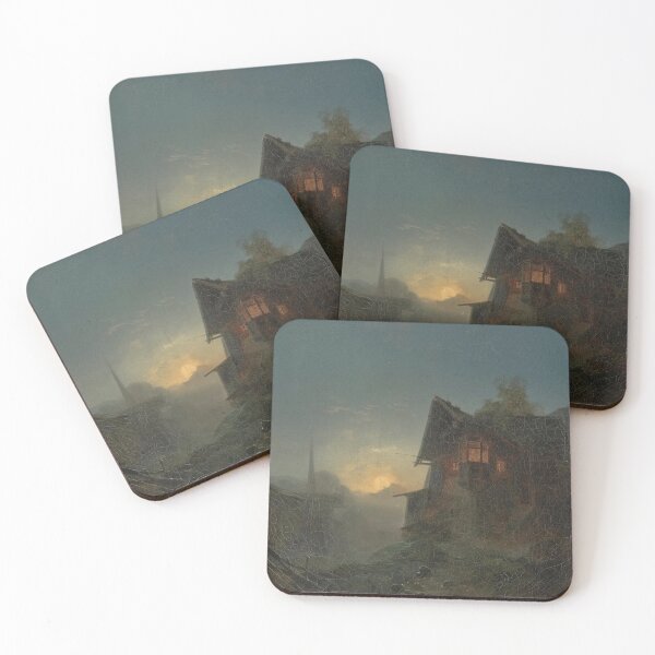 Artikelvorschau,  Mountain Village in the Moonlight - Bernhard Stange entworfen und verkauft von Vintage Designs +.