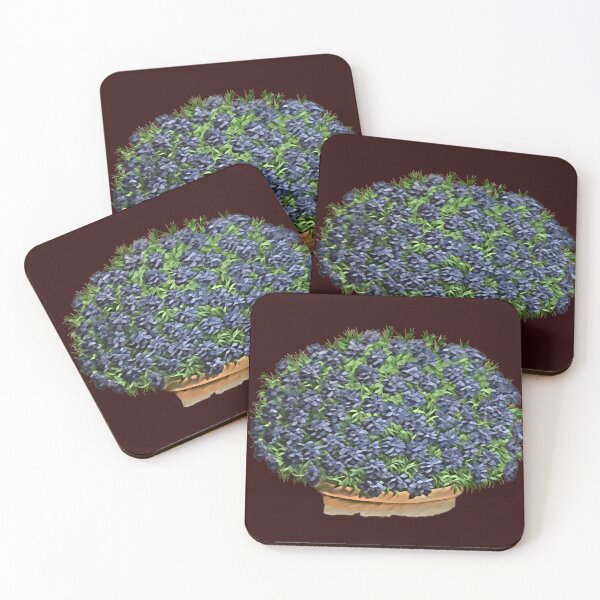 Item preview, Blooming dwarf lobelia flower designed and sold by ClauLuVint.