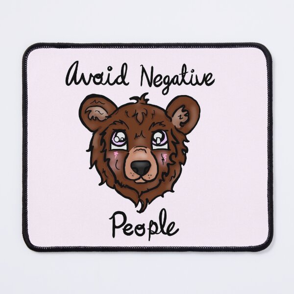 Item preview, Avoid Negative People Bear (Black Text) designed and sold by BioLushGraphics.