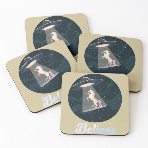 Item preview, Believe Unicorn abduction by UFO in Space designed and sold by MazeCustom1.