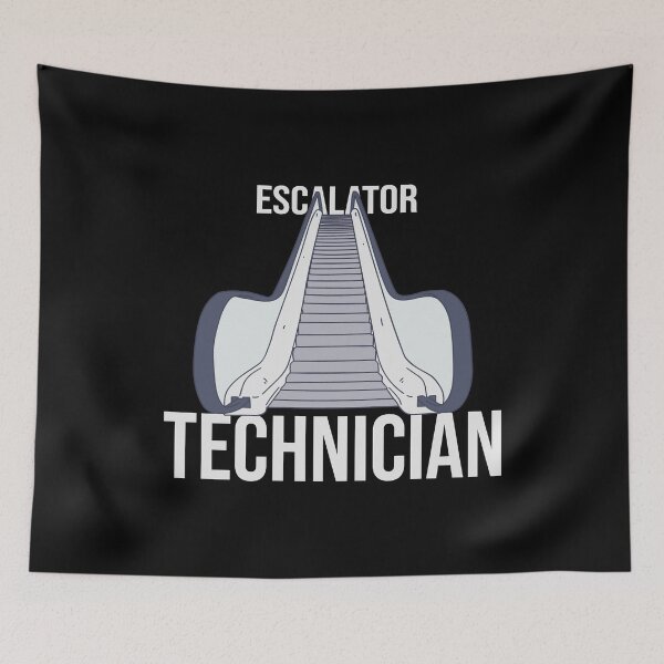 Item preview, Escalator Technician Text - Moving Staircase Transportation designed and sold by DeWinnes.