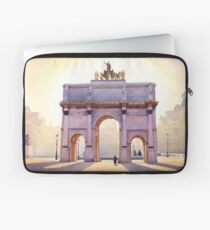 "Riding the Light" Carousel in Paris Watercolor Laptoptasche