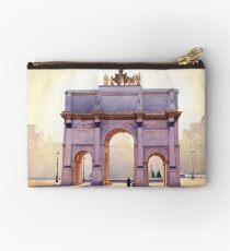 "Riding the Light" Carousel in Paris Watercolor Studio Pouch