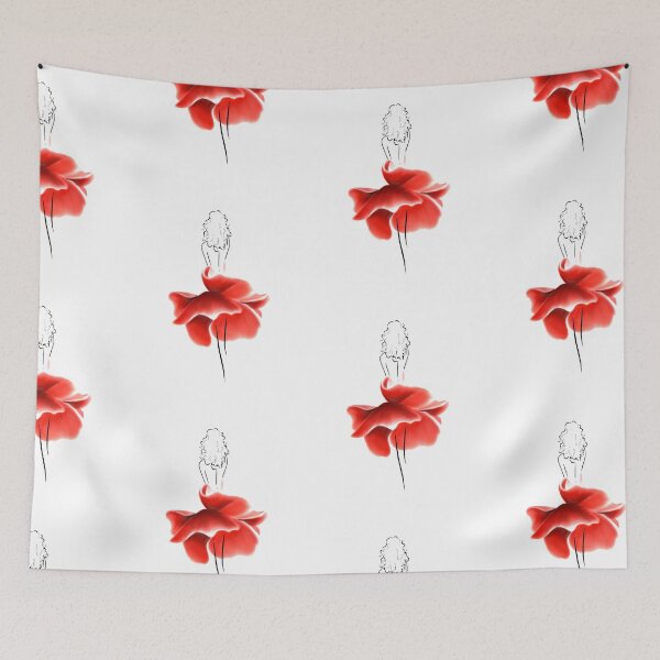 Item preview, Latin Dancer Poppy Flower Minimalist Design designed and sold by Tyler Rosso.