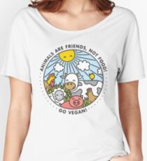 Animals are friends, not food. Go vegan! Women's Relaxed Fit T-Shirt