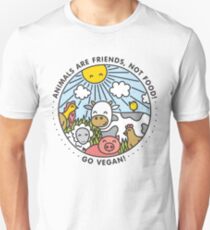 Animals are friends, not food. Go vegan! Unisex T-Shirt