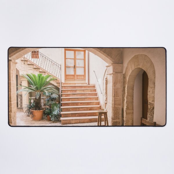 Item preview, Spanish Patio with beautiful cycad plant designed and sold by mhailittlearts.