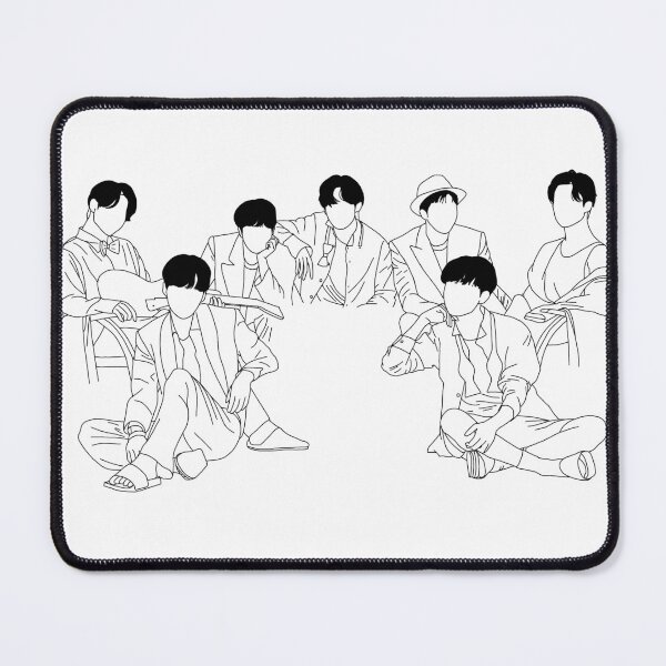 Item preview, Bangtan BE Concept Photo shoot Line art designed and sold by NoonaStudio.